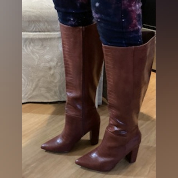 SHE&IN burgundy size 6.5 boots - Picture 8 of 14